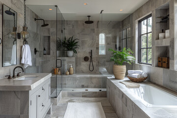 Elegant Corner Bathroom