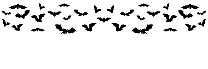 group silhouette illustration  background bat for a halloween day