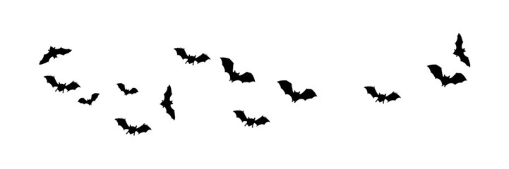 group silhouette illustration  background bat for a halloween day