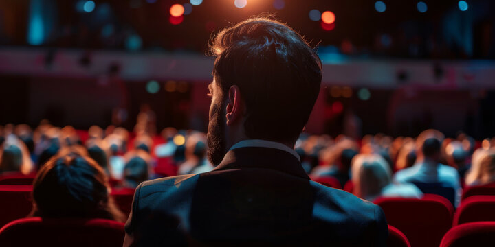 unknown actor sitting in front of the audience at the Best Film Awards