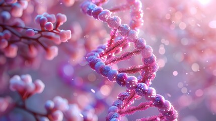 A vibrant graphic showcases an imaginative DNA double helix, glowing with bright colors to emphasize genetic complexity.