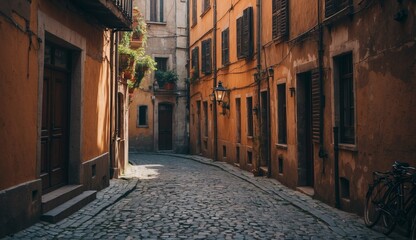 Quaint alley in an old European town