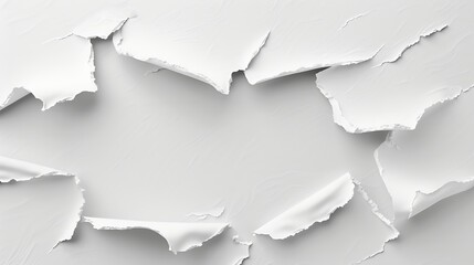 Fototapeta premium White torn poster with folds : Generative AI
