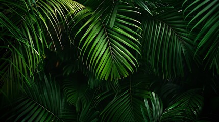 The leaves of the swaying palm tree : Generative AI