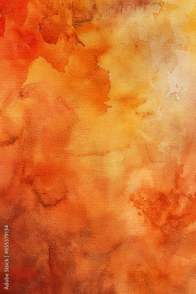 Canvas Prints a painting of an orange background with a splash of yellow