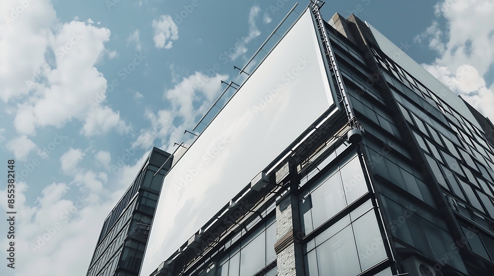 Poster Building Billboard Mockup for showcasing your advertisement design to clients : Generative AI
