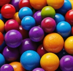 Obraz premium background, candy, easter, plastic, sweet, toy, yellow, play, fun, food, egg, gum, round, blue, green, playground