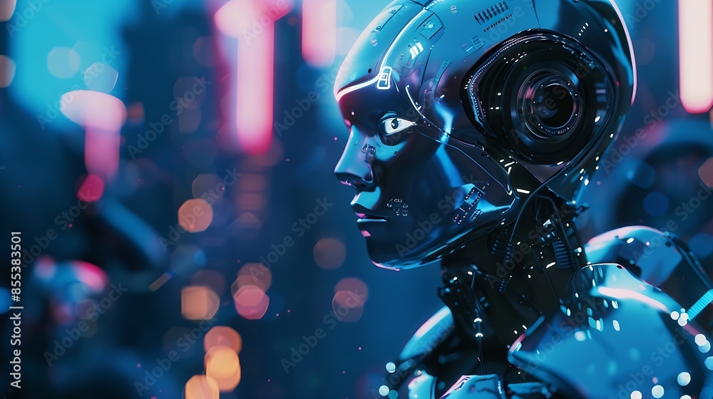 Poster Ai technology Artificial Intelligence Let artificial intelligence help create what you want Future technology concept : Generative AI