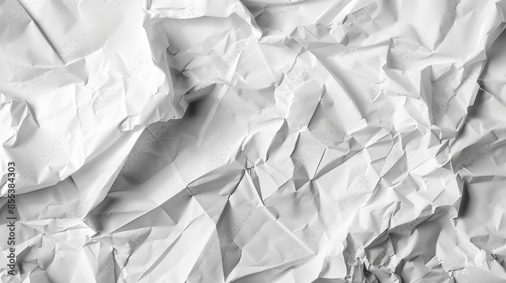 Poster white crumpled paper poster texture background : generative ai