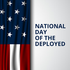 National Day Of The Deployed background vector illustration