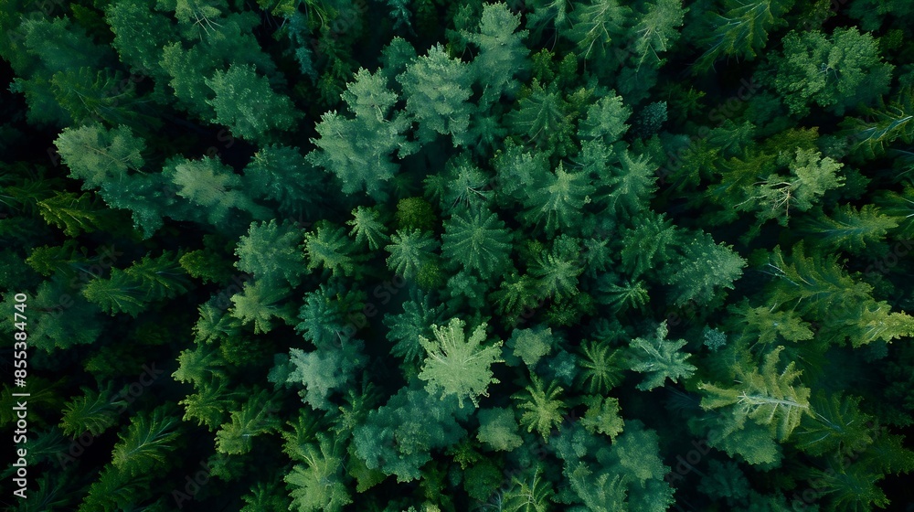 Aufkleber a close up shot of forest trees : generative ai
