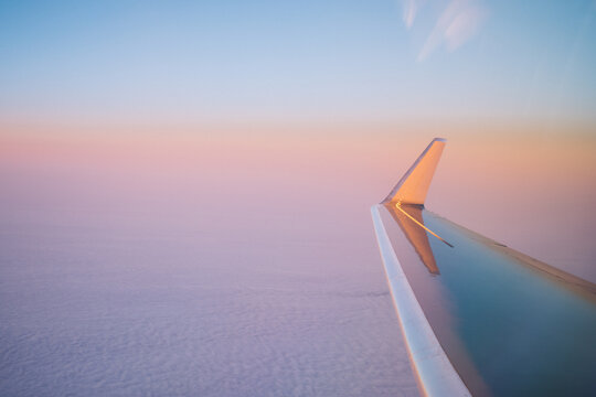 Airplane wing gulfstream g550 private jet antarctica