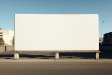 Large horizontal blank advertising poster billboard banner mockup