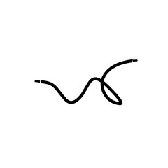 black shoelace icon