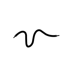 black shoelace icon