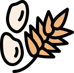 Naklejka premium 음식
