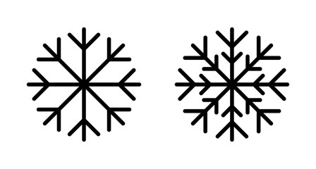 Snowflake icon vector isolated on white background. snow icon vector. Symbol of winter, frozen