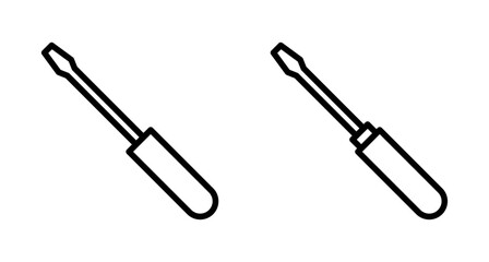Screwdriver icon vector isolated on white background. Screwdriver vector icon