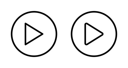 play Icon vector isolated on white background. Play button vector icon. Video icon vector