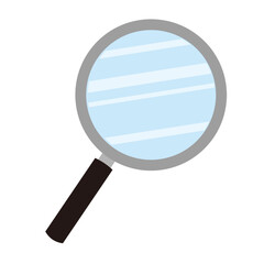 シンプルな虫眼鏡のイラスト