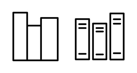 Library icon vector isolated on white background. Book icon vector