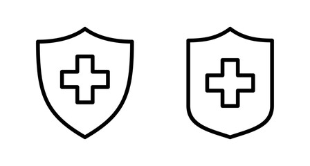 Obraz premium Health insurance icon vector isolated on white background. Insurance health document icon