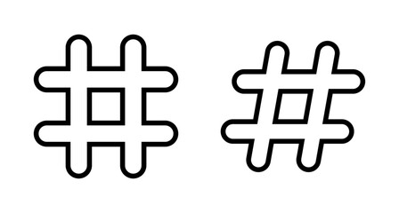 Obraz premium Hashtag icon vector isolated on white background. hashtag vector icon