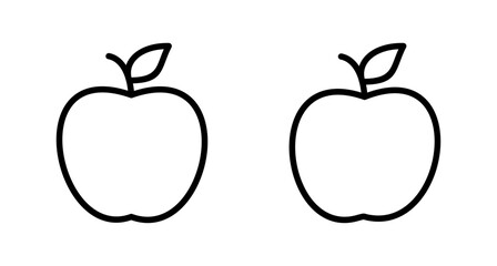 Apple icon vector isolated on white background. Apple vector icon.