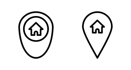 Address symbol icon vector isolated on white background . address icon vector. home location icon