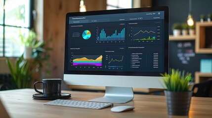 Comprehensive CRM dashboard displaying a range of customer interaction data and analytics  providing valuable insights and decision making support for business growth  marketing optimization