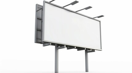 Obraz premium A large white billboard, mockup advertising space