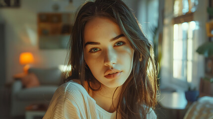 Fototapeta premium beautiful social media influencer looking at camera