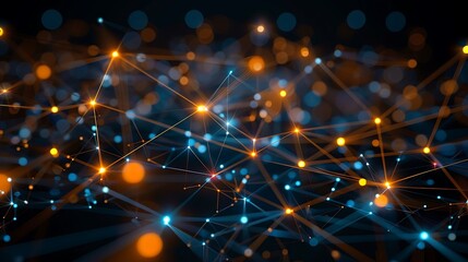 Obraz premium Futuristic digital transformation hi-tech abstract technological background.