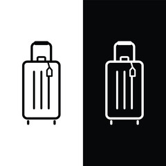 Travel bag icon vector logo design template