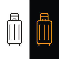Travel bag icon vector logo design template