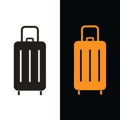 Travel bag icon vector logo design template