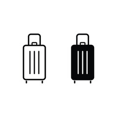 Travel bag icon vector logo design template