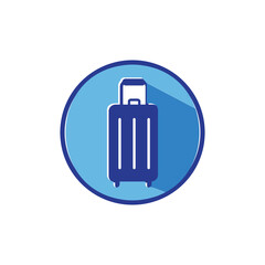 Travel bag icon vector logo design template