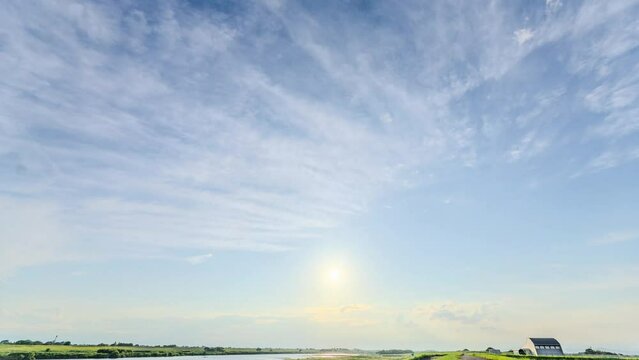 日没のタイムラプス	