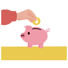Best education for kids saving money vector illustration