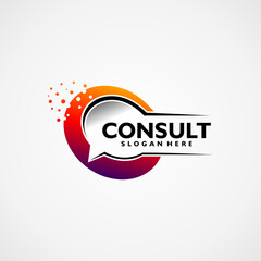 chat message logo design vector illustration