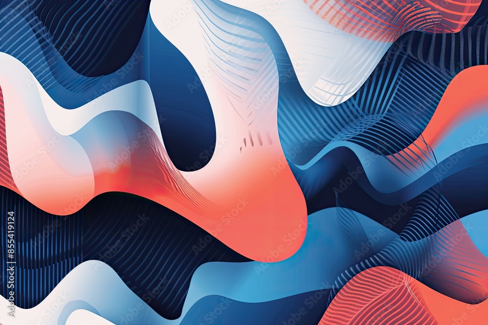 Poster a colorful abstract background with wavy shapes, an abstract vector background with dynamic shapes
