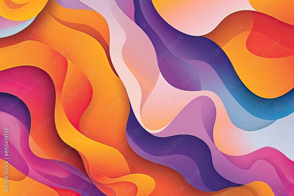 Poster a colorful abstract background with wavy shapes, an abstract vector background with dynamic shapes