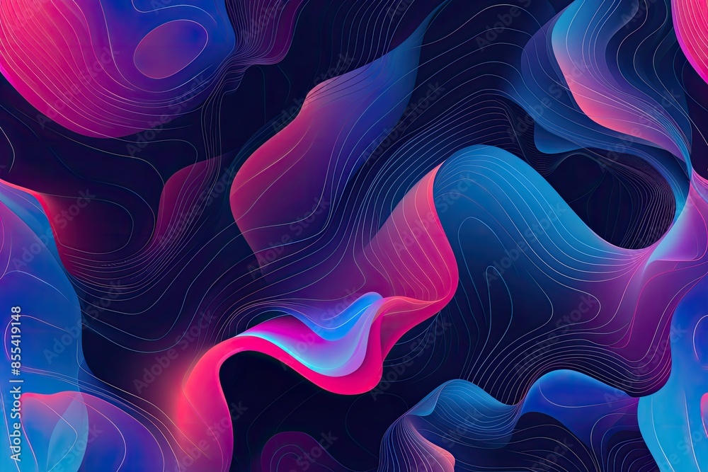 Poster a colorful abstract background with a wave of liquid, an abstract vector background with fluid shape