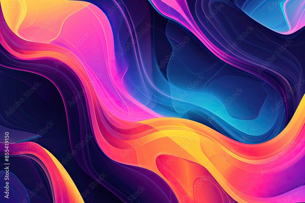 Poster a colorful abstract background with a wave of liquid, an abstract vector background with fluid shape