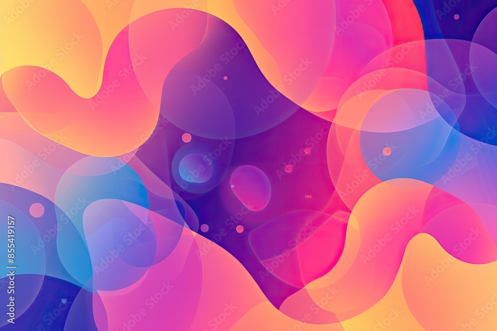 Poster a colorful background with bubbles, an abstract vector background with gradient colors
