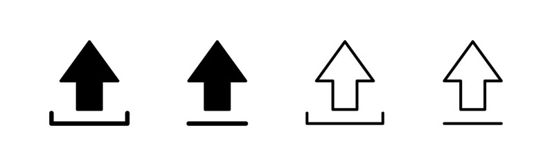 Upload icon set. load data symbol