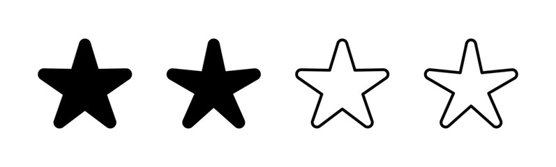Star Icon set. rating icon vector. favourite star icon
