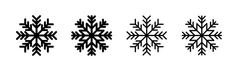 Snow icon set. snowflake icon vector