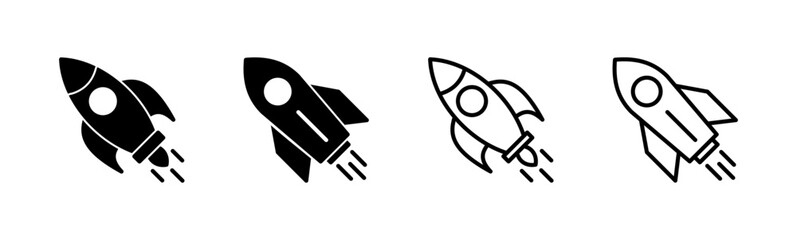 Rocket icon set. Startup icon vector.